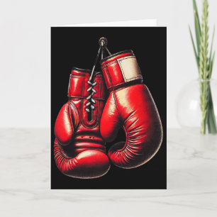 Boxing Gloves Red Boxing Sport Boxer Kickboxing Card