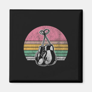 Boxing Gloves Retro Style Vintage Sunset Colours  Magnet
