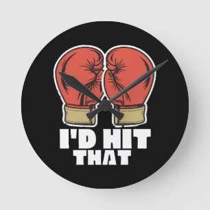 Boxing gloves round clock