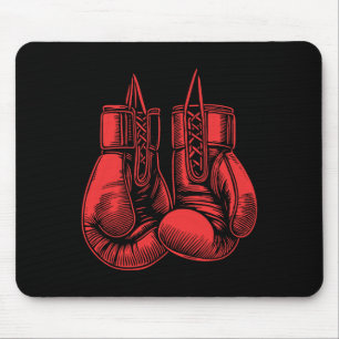 Boxing Gloves Sport Boxer Kickboxer Workout Fighti Mouse Mat