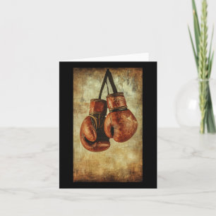 Boxing Gloves Sport Boxer Prompt Vintage Mma  Card