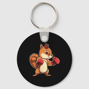 Boxing Gloves Squirrel Boxer Kickboxer Kickboxing Key Ring
