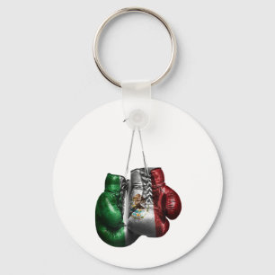Boxing Gloves T-Shirt - Mexico Vintage flag Key Ring