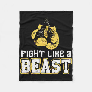 Boxing Gloves Thai Boxing Muay Thai Kickboxing Fig Fleece Blanket
