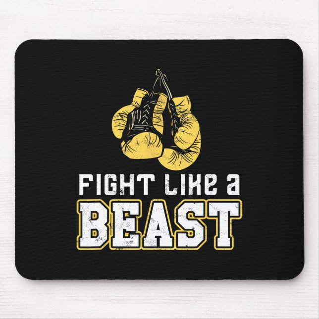 Boxing Gloves Thai Boxing Muay Thai Kickboxing Fig Mouse Mat (Front)