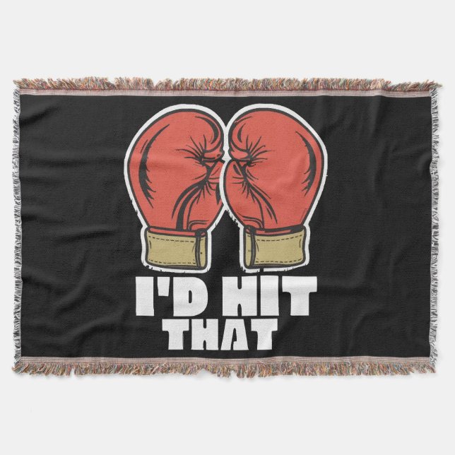 Boxing gloves throw blanket (Front)
