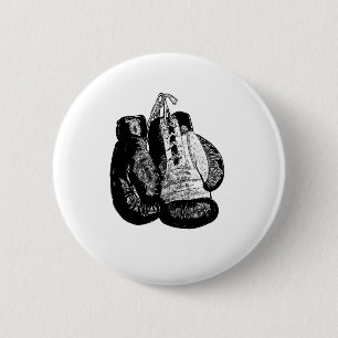 Boxing Gloves Vintage 6 Cm Round Badge