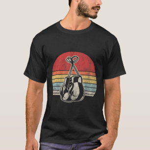 Boxing Gloves Vintage Style Retro Sunset T-Shirt