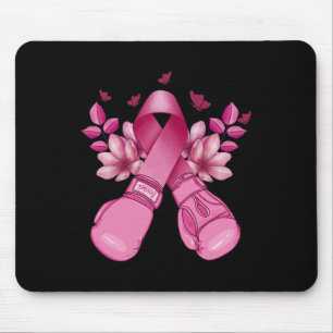 Boxing Gloves With Pink Ribbon Breast Cancer Suppo Mouse Mat