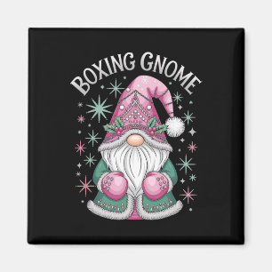 Boxing Gnome Christmas Holiday Fun Magnet