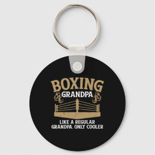 Boxing Grandpa Cool Boxing Grandfather Key Ring