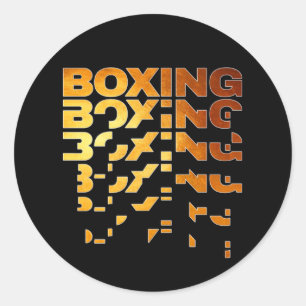 Boxing Graphic Art - Boxer Classic Round Sticker