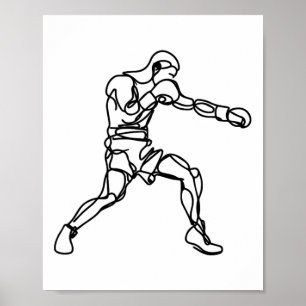 Boxing Graphic Indoor Sports Poster