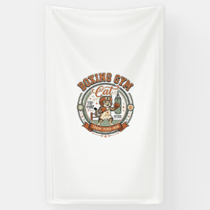 Boxing Gym Cat Boxing Gym Cat Vintage Vector Art S Banner