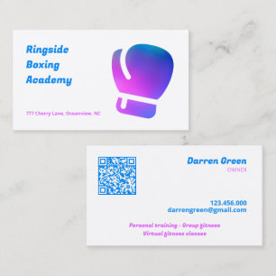Boxing Gym QR Business Card