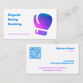 Boxing Gym QR Business Card