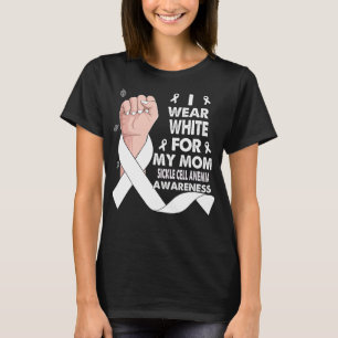 Boxing Hand I Wear White For My Mom SICKLE CELL T-Shirt