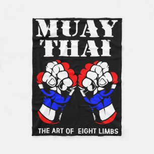 Boxing Hand Kickboxing The Art Of 8 Limbs Muay Tha Fleece Blanket