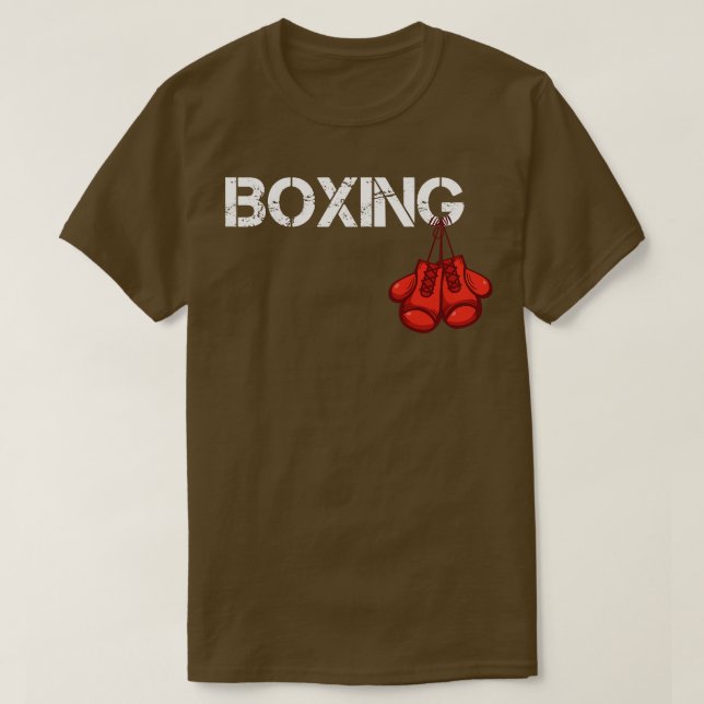 Boxing hanging gloves gift for boxer T-Shirt (Design Front)