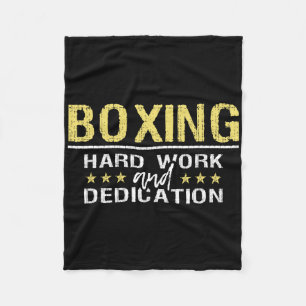 Boxing Hard Work And Dedication - Kickboxing Gym B Fleece Blanket