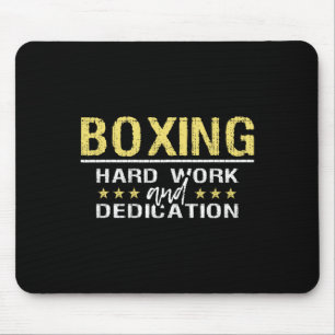 Boxing Hard Work And Dedication - Kickboxing Gym B Mouse Mat