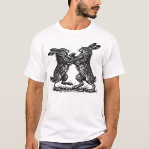 Boxing Hares – Haunted Ink Woodland Duel T-Shirt