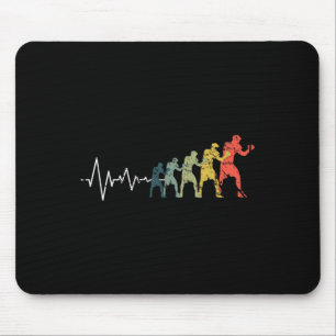 Boxing Heartbeat Boxer Fight Love Mouse Mat