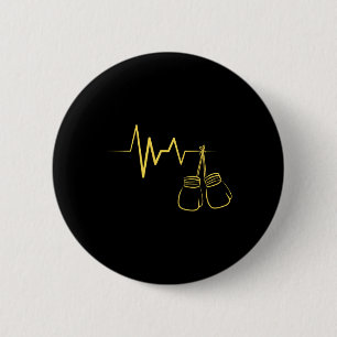 Boxing Heartbeat Design Cute Boxing Lover Boxer  6 Cm Round Badge