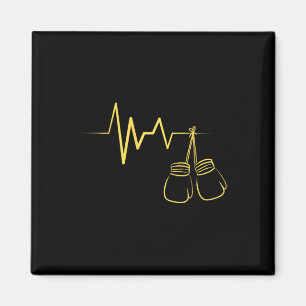 Boxing Heartbeat Design Cute Boxing Lover Boxer Magnet