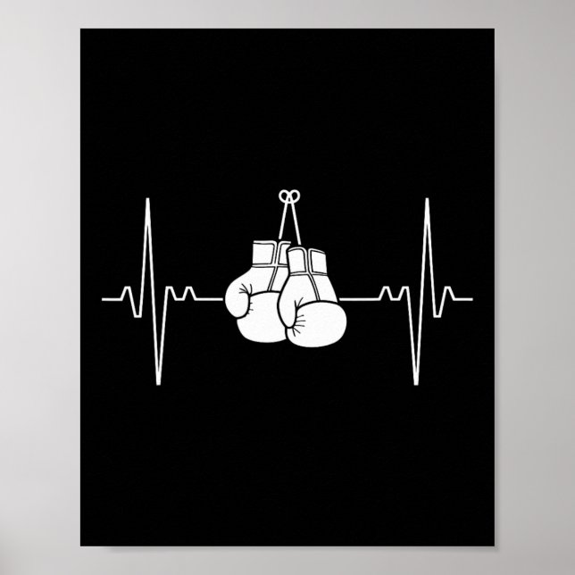 Boxing Heartbeat Line Punch Design 1  Poster (Front)