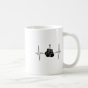 Boxing Heartbeat Line Punch Design Coffee Mug