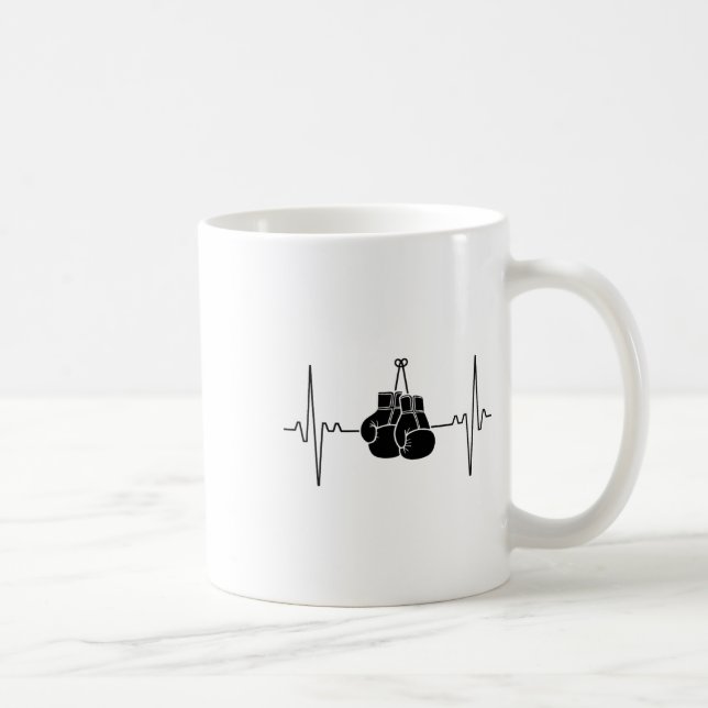 Boxing Heartbeat Line Punch Design  Coffee Mug (Right)