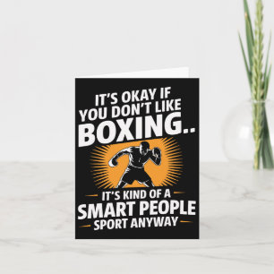 Boxing Humour Design - smart People Sport' Silhoue Card