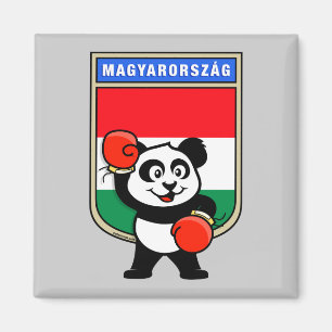Boxing Hungary Panda Magnet
