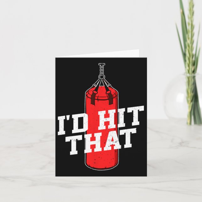 Boxing I'd Hit That Boxing Gloves Punching Bag Box Card (Front)