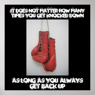 Boxing Inspirational Canvas Poster