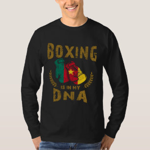 Boxing is in my D N A Cameroon Flag Boxing Gloves T-Shirt