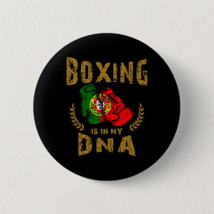 Boxing Is In My D-n-a Portugal Flag Boxing Gloves 6 Cm Round Badge