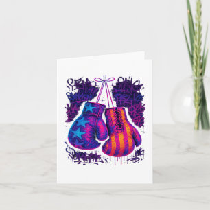 Boxing Is My Therapy Boxing Gloves Card