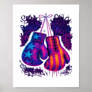 Boxing Is My Therapy Boxing Gloves Poster
