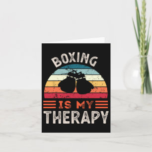 Boxing Is My Therapy Funny Card