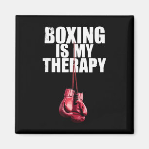 Boxing Is My Therapy Quote Boxing Kickboxing Boxer Magnet