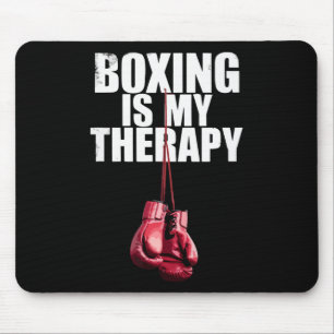 Boxing Is My Therapy Quote Boxing Kickboxing Boxer Mouse Mat