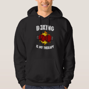 Boxing Is My Therapy Women Boxing Sport Love Hoodie