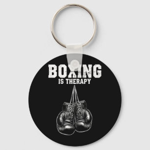 Boxing is Therapy Key Ring