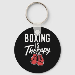 Boxing Is Therapy Sport Fighting Boxer Present For Key Ring