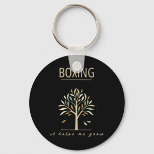 Boxing It Helps Me Grow Colourful Tree Sports Moti Key Ring