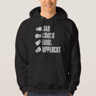 Boxing Jab Cross Hook Uppercut - Boxing Lover Gift Hoodie