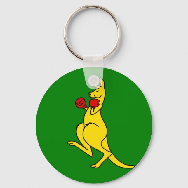 Boxing kangaroo collector item"s key ring (Front)