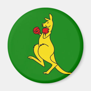 Boxing kangaroo collector item"s magnet